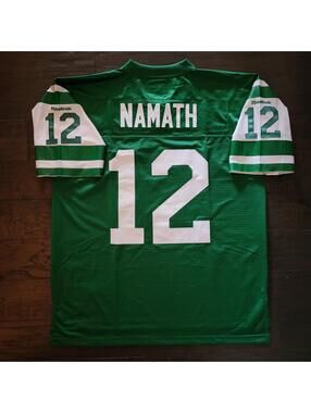 Reebok NFL Vintage Joe Namath New York Jets #12 Green XL NFL